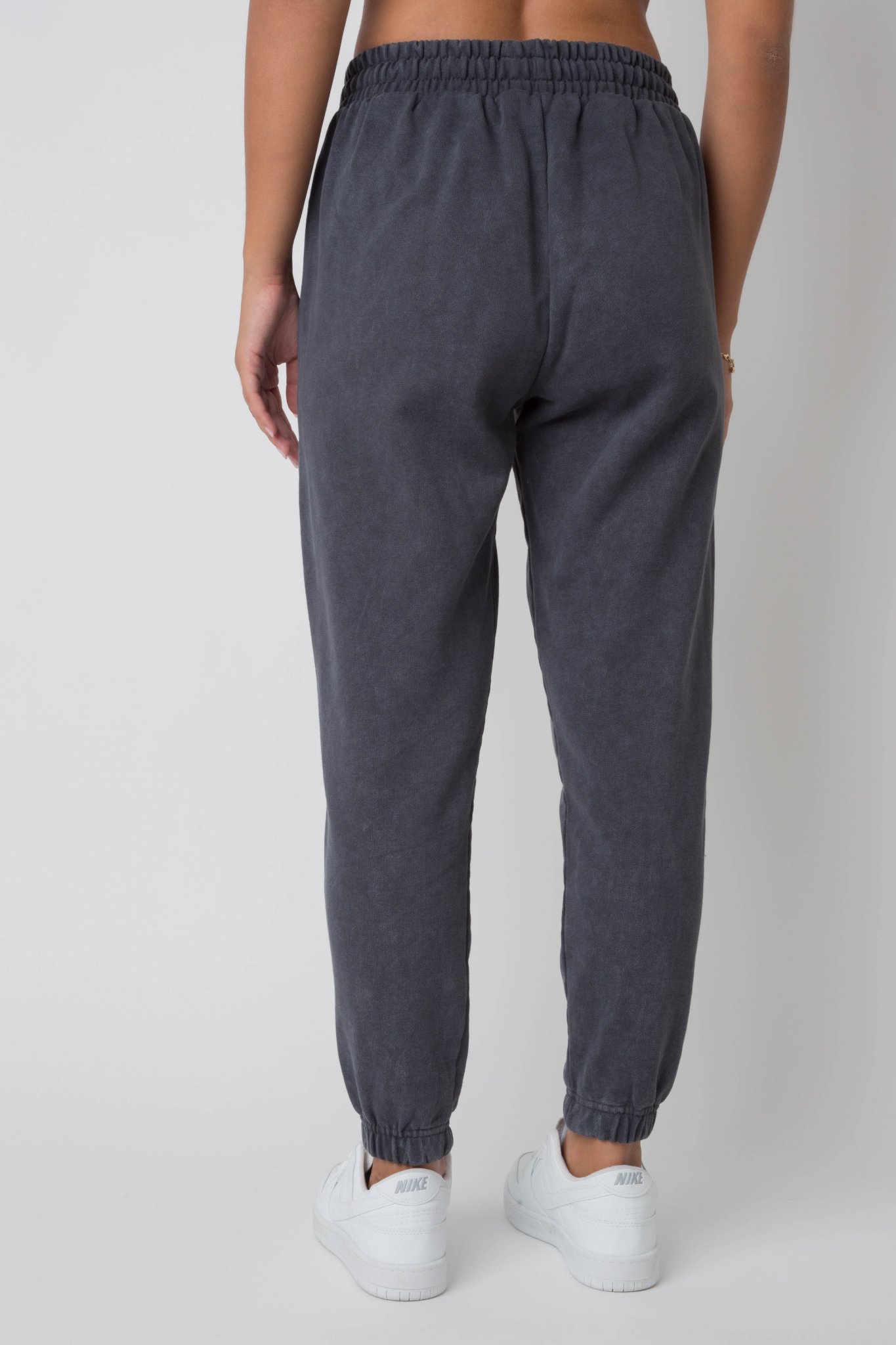 WASHED EFFECT DARK GREY SWEATPANTS - CEZAR