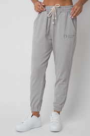 WASHED EFFECT GRAY SWEATPANTS - CEZAR