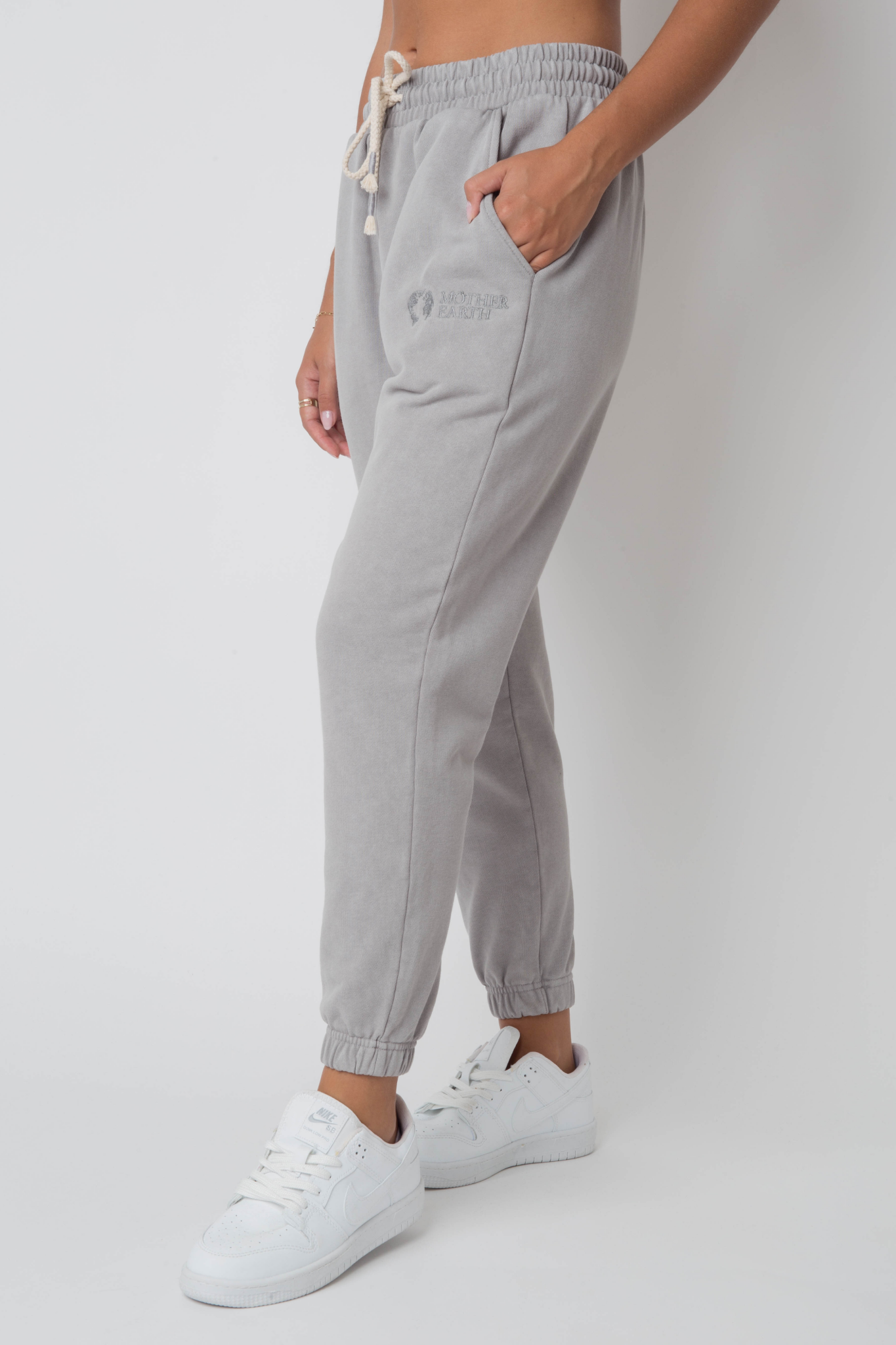 WASHED EFFECT GRAY SWEATPANTS - CEZAR