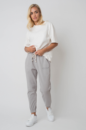 WASHED EFFECT GRAY SWEATPANTS - CEZAR