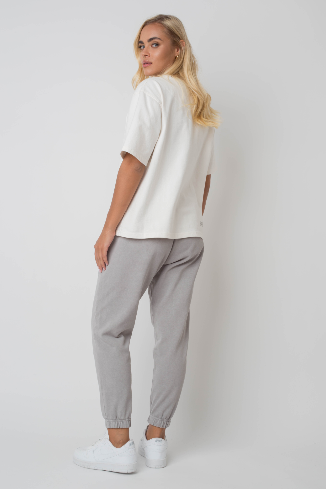 WASHED EFFECT GRAY SWEATPANTS - CEZAR