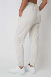 WASHED EFFECT LIGHT BEIGE SWEATPANTS - CEZAR