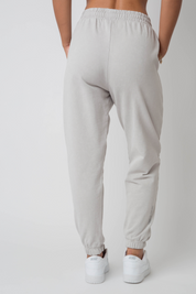 WASHED EFFECT SWEATPANTS LIGHT GREY - CEZAR