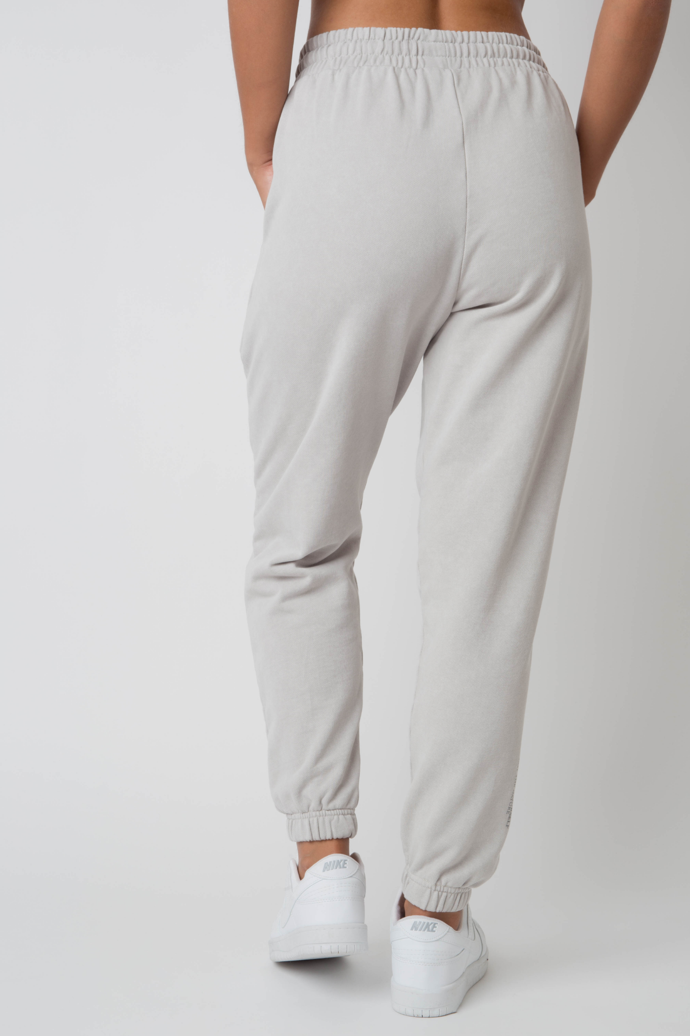 WASHED EFFECT SWEATPANTS LIGHT GREY - CEZAR