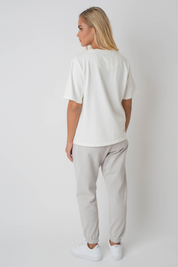 WASHED EFFECT SWEATPANTS LIGHT GREY - CEZAR