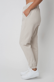 BEIGE WASHED EFFECT SWEATPANTS - CEZAR