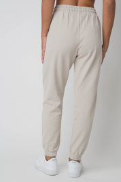 BEIGE WASHED EFFECT SWEATPANTS - CEZAR