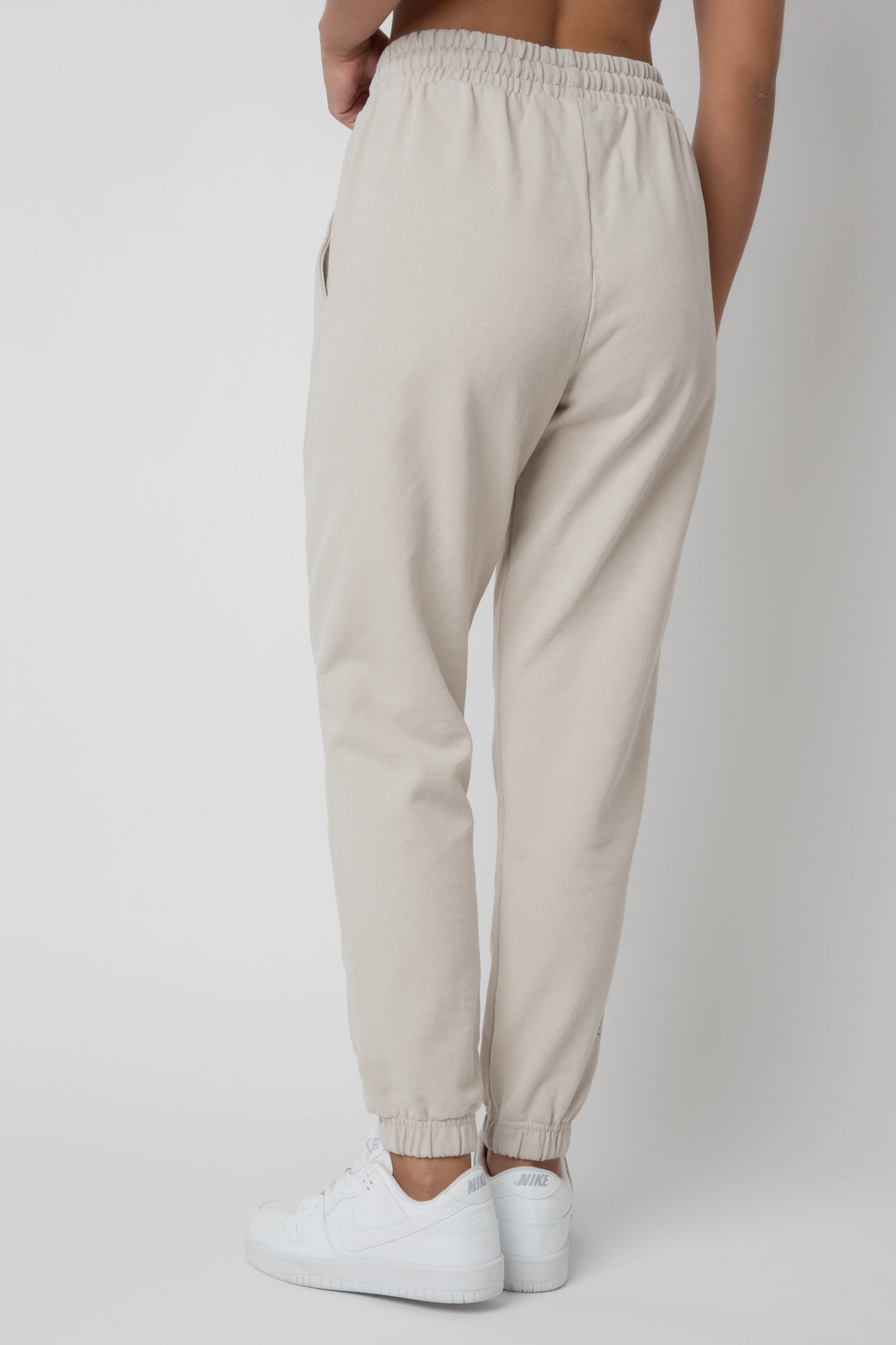 BEIGE WASHED EFFECT SWEATPANTS - CEZAR