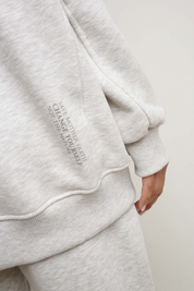 OVERSIZE HOODED SWEATSHIRT IN MELANGE GREY - EGERIA