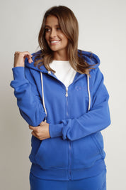 ZIPPER WITH HOOD - CORNFLOWER BLUE - ZANZIBAR