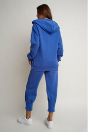 ZIPPER WITH HOOD - CORNFLOWER BLUE - ZANZIBAR