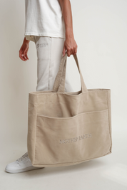 TORBA TYPU SHOPPER  BAG BEŻOWA - VIRGIN