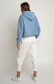 LOOSE SHORT FIT HOODIE BLUE - DELOS