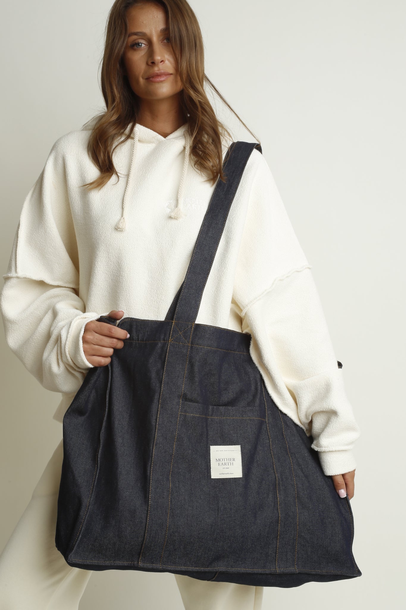 DENIM SHOPPER BAG DARK NAVY - LIDO