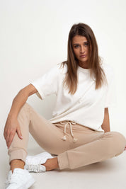 BEIGE SWEATPANTS - BELINDA