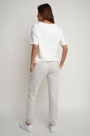 GREY MELANGE SWEATPANTS - BELINDA