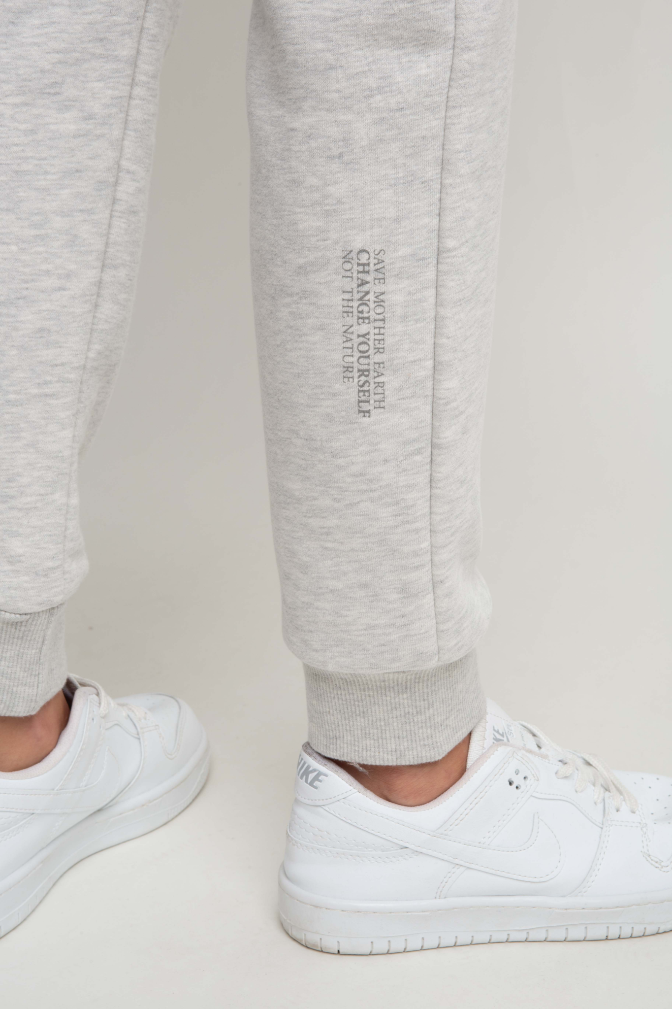 GREY MELANGE SWEATPANTS - BELINDA