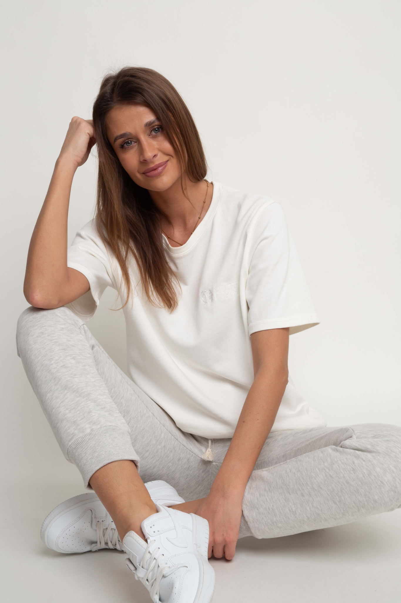 GREY MELANGE SWEATPANTS - BELINDA