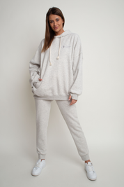 GREY MELANGE SWEATPANTS - BELINDA