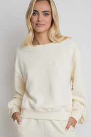 CREWNECK ECRU SWEATSHIRT - COMINO