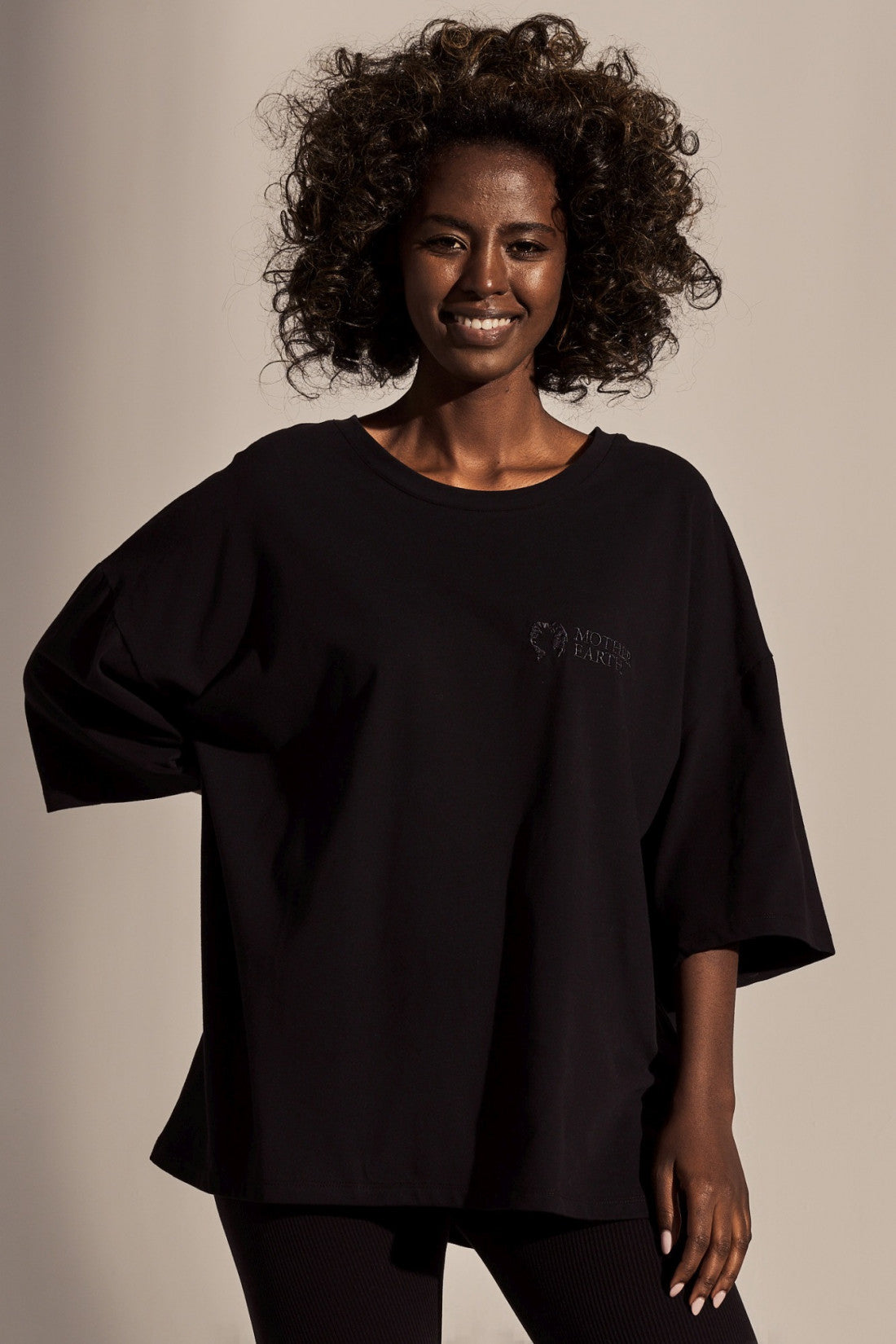 OVERSIZED BLACK T-SHIRT - OKINAWA