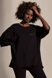 OVERSIZED BLACK T-SHIRT - OKINAWA