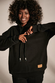 UNISEX BLACK HOODED SWEATSHIRT - PARY