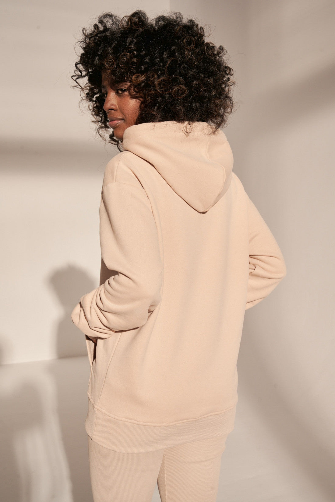 UNISEX SAND HOODED SWEATSHIRT - PARY