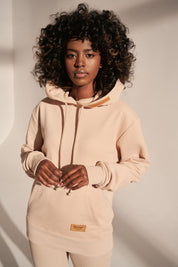 UNISEX SAND HOODED SWEATSHIRT - PARY