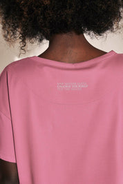 V-NECK T-SHIRT WITH SIDE SLOTS FUCHSIA - PENANG