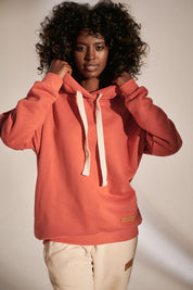 SWEATSHIRT WITH HOOD AND POCKETS ORANGE - PESKADOR