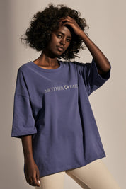 T-SHIRT OVERSIZE UNISEX KOBALTOWY - SINGAPUR