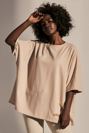 OVERSIZE T-SHIRT SAND BEIGE - SYBERIA