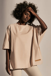 OVERSIZE T-SHIRT SAND BEIGE - SYBERIA