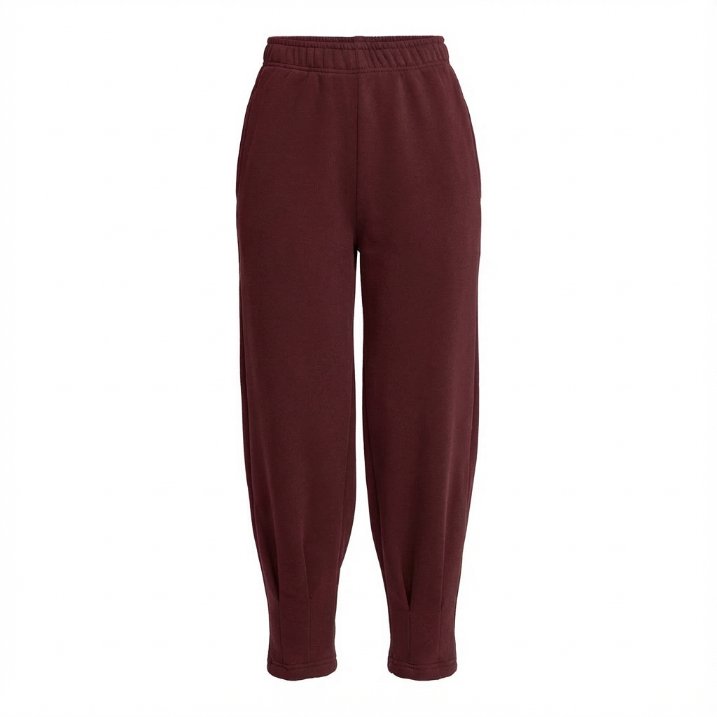 SPODNIE DRESOWE ZE ZWĘŻANYMI NOGAWKAMI BORDOWE - ANACAPA packshot