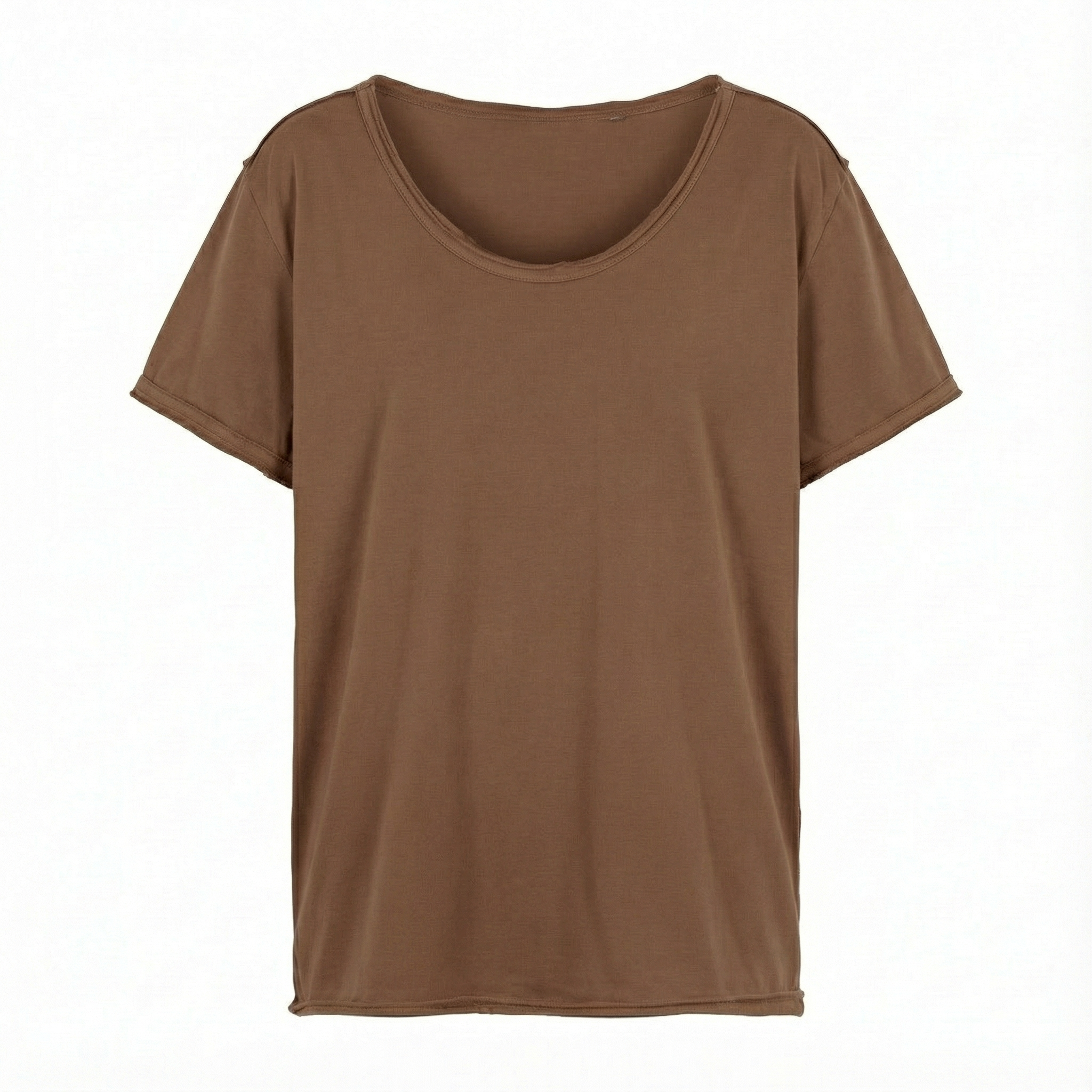 OVERSIZED T-SHIRT WITH A SUBSTANTIAL WASH EFFECT, BROWN - NUSA packshot