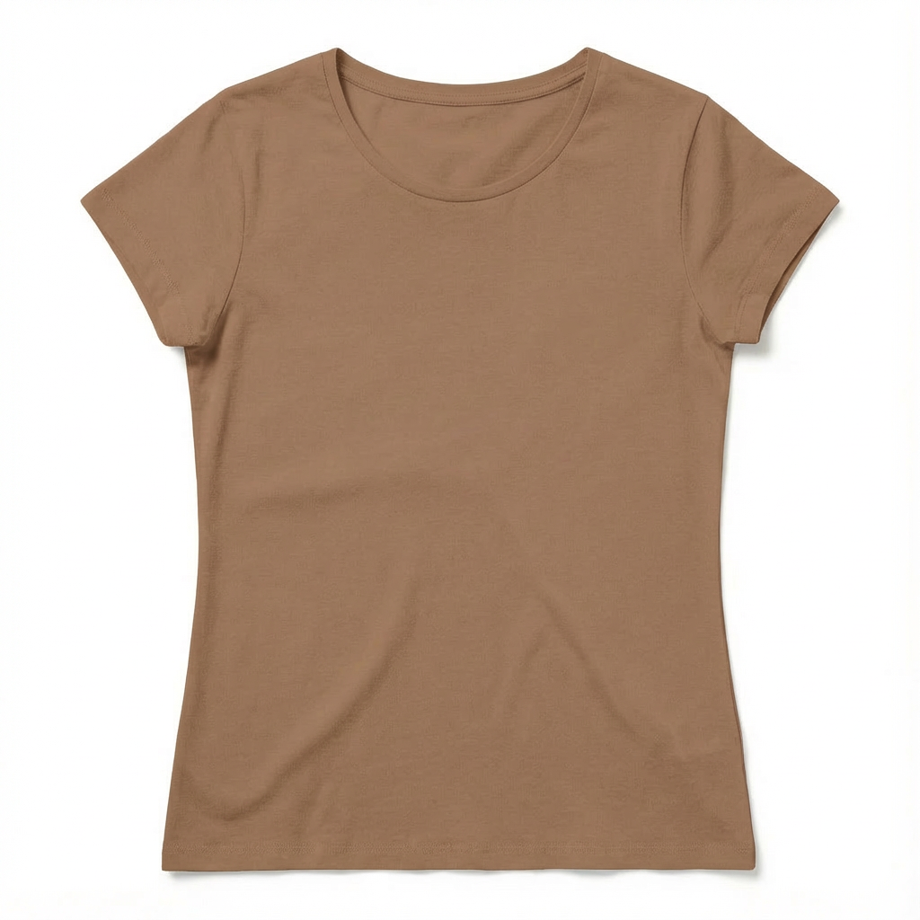 WOMEN'S BROWN T-SHIRT - PETIT packshot
