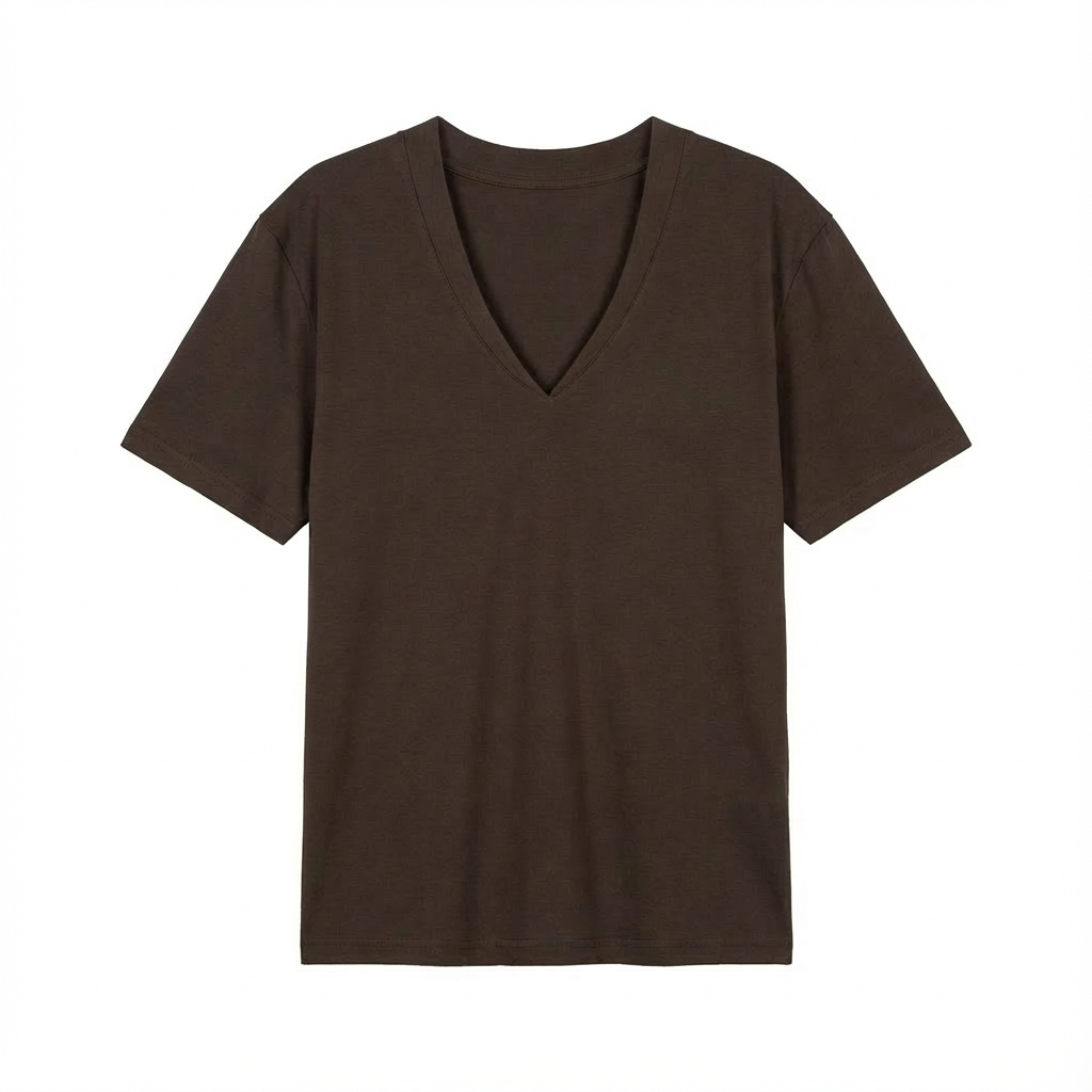 OVERSIZED T-SHIRT WITH A DELICATE WASH EFFECT, DARK BROWN - FLORES packshot