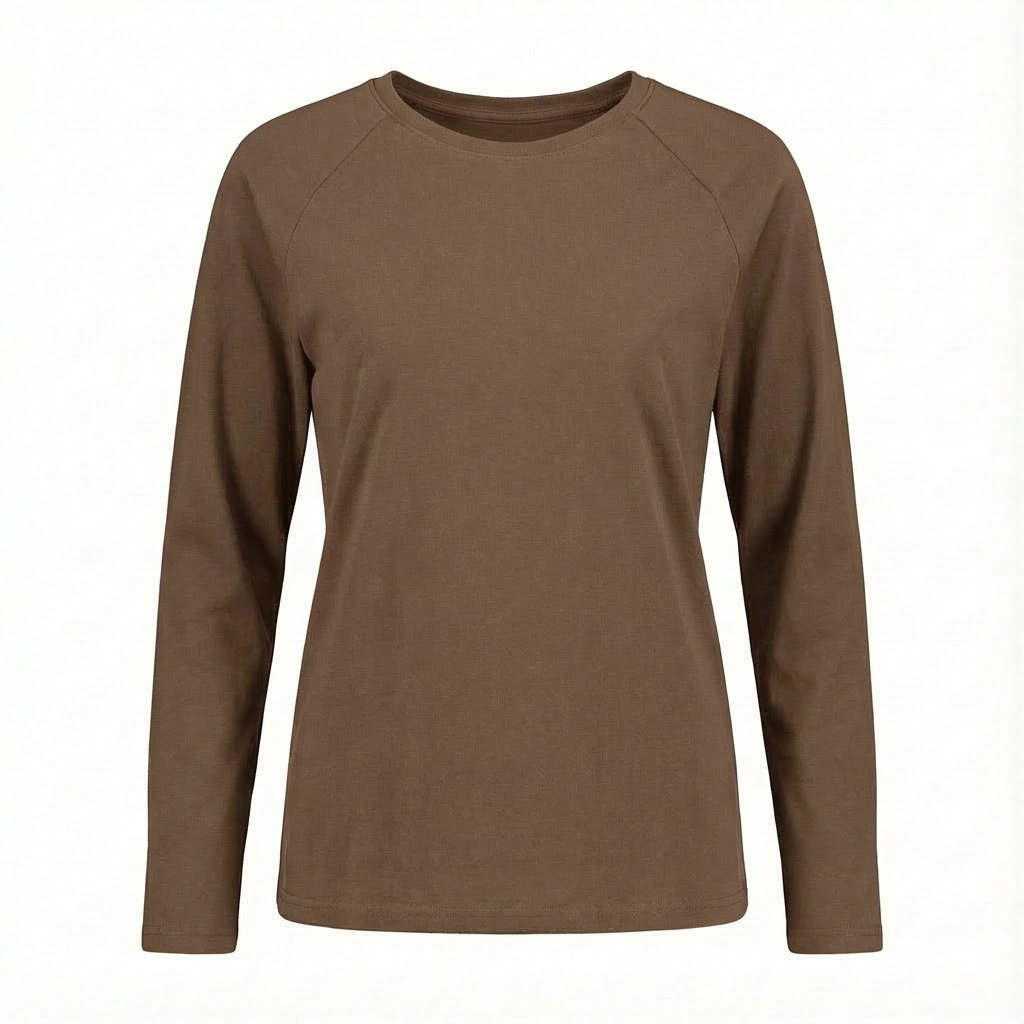 OVERSIZED LONGSLEEVE WITH A DELICATE WASHED EFFECT BROWN - OBILATU packshot