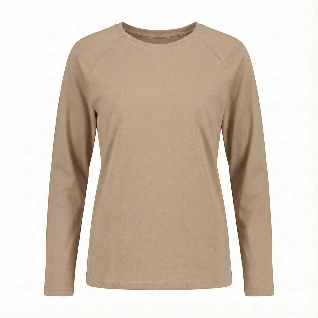 OVERSIZED LONGSLEEVE WITH A DELICATE WASHED EFFECT BEIGE - OBILATU packshot