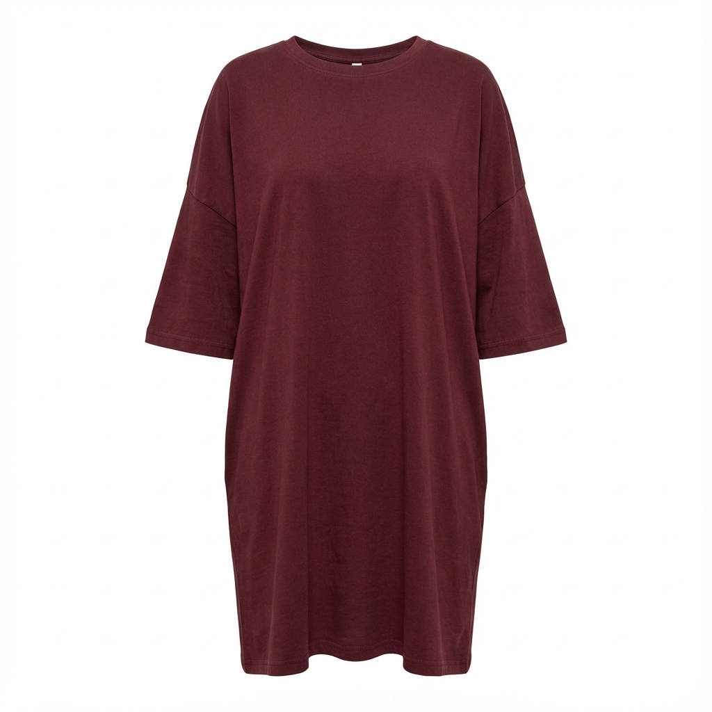 OVERSIZED BURGUNDY T-SHIRT - GENEVA packshot