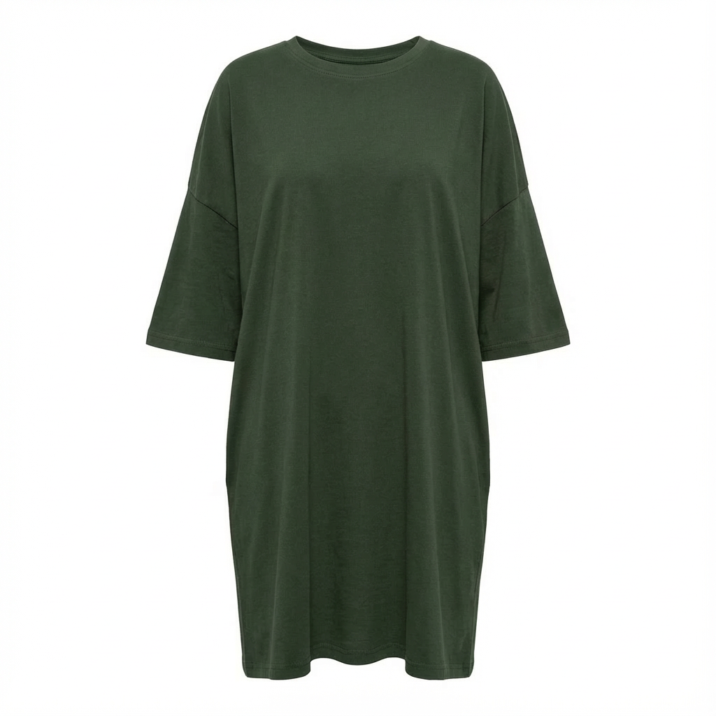 T-SHIRT OVERSIZE CIEMNOZIELONY- GENEVA packshot