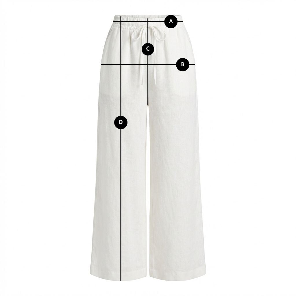 LNIANE SPODNIE W KOLORZE ECRU - KALIOPE packshot