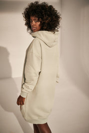 LONG HOODED SWEATSHIRT WITH POCKETS MINT - NELSON